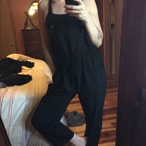 Black overalls